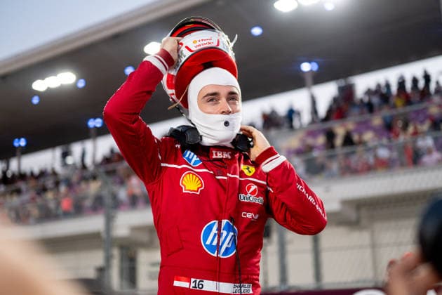 Charles Leclerc (Scuderia Ferrari HP, Monaco, 16) in der Startaufstellung Starting Grid, QTR, Formel 1 Weltmeisterschaft, Qatar Grand Prix, Lusail International Circuit, Sprintrennen, 29.11.2025 QTR, Formel 1 Weltmeisterschaft, Qatar Grand Prix, Lusail International Circuit, 29.11.2025 Lusail Copyright: xEibner-Pressefoto Memmlerx EP_MMR