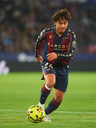 Carlos Alvarez (Levante UD) during the LaLiga EA Sports match between Levante UD and Athletic Club at Ciudad de Valencia on November 29, 2025 in Valencia, Spain. (Photo by Maria Jose Segovia DeFodi Images)