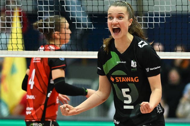 Corina Glaab (Ladies in Black Aachen, 5) Dresdner SC vs. Ladies in Black Aachen, 1. Volleyball Bundesliga Damen, Spielzeit 2025 2026, 29.11.2025 Dresdner SC vs. Ladies in Black Aachen, 1. Volleyball Bundesliga Damen, Spielzeit 2025 2026, 29.11.2025 Dresden Copyright: xEibner-Pressefoto xHoepnerx EP_PHR