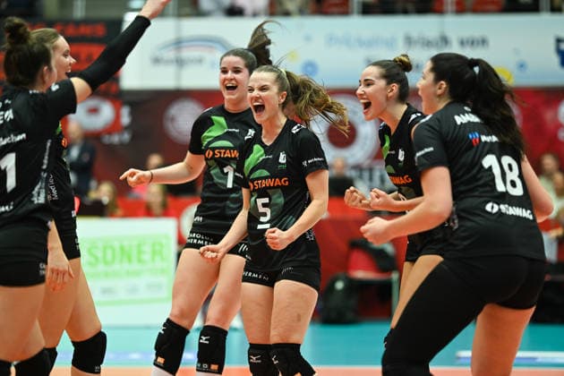 Corina Glaab (Ladies in Black Aachen, 5) Dresdner SC vs. Ladies in Black Aachen, 1. Volleyball Bundesliga Damen, Spielzeit 2025 2026, 29.11.2025 Dresdner SC vs. Ladies in Black Aachen, 1. Volleyball Bundesliga Damen, Spielzeit 2025 2026, 29.11.2025 Dresden Copyright: xEibner-Pressefoto xHoepnerx EP_PHR