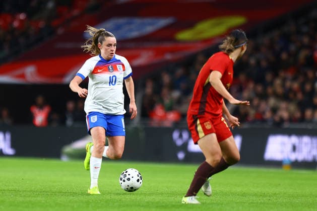 England Women v China Women International Friendly, Länderspiel, Nationalmannschaft Ella Toone of England Women on the ball during the International Friendly match at Wembley Stadium, London 29 11 2025 UK Newspapers OUT Copyright: xLucyxCopseyx FIL-22570-0037