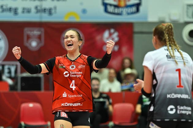 Emma Grome (Dresdner SC, 4) Dresdner SC vs. Ladies in Black Aachen, 1. Volleyball Bundesliga Damen, Spielzeit 2025 2026, 29.11.2025 Dresdner SC vs. Ladies in Black Aachen, 1. Volleyball Bundesliga Damen, Spielzeit 2025 2026, 29.11.2025 Dresden Copyright: xEibner-Pressefoto xHoepnerx EP_PHR