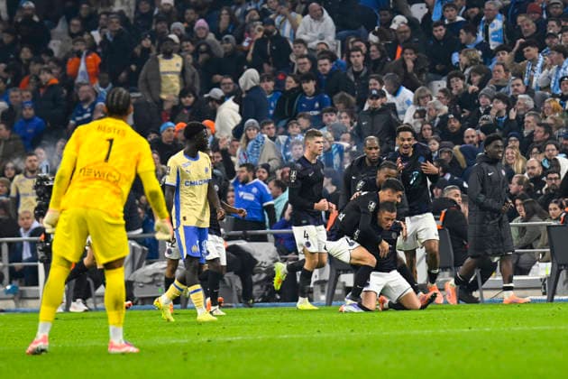 FOOTBALL : Olympique de Marseille VS Toulouse FC - Ligue 1 McDonald s - 29 11 2025 Joy Toulouse FC - But Santiago Hidalgo - Ligue 1 McDonald™s match between Olympique de Marseille and Toulouse Football Club on November 29, 2025 at the Orange Velodrome Stadium in Marseille. MarseilleFrance  Copyright: xWilliamxCannarellax