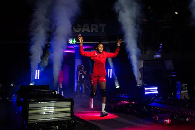 251129 Liliamnis Rosabal Salazar of Cuba ahead of the 2025 IHF Women™s World Championship, WM, Weltmeisterschaft handball match between Cuba and Sweden on November 29, 2025 in Stuttgart. Photo: Emma Wallskog BILDBYRAN COP 320 EW0595 handball handboll handball bbeng vm handball-vm handbolls-vm ihf handball world championship world handball championship 2025 world championship 2025 cuba sverige sweden dam Copyright: EMMAxWALLSKOG BB251129EW098