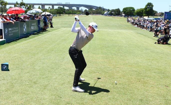 GOLF AUSTRALIAN PGA, Golf Herren New Zealand s Daniel Hillier during the Final Round of the Australian PGA Championship at Royal Queensland Golf Club in Brisbane, Sunday, November 30, 2025. ( NO ARCHIVING, EDITORIAL USE ONLY BRISBANE QUEENSLAND AUSTRALIA  Copyright: xx 20251130114072743645