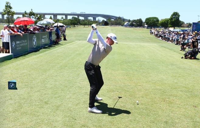 GOLF AUSTRALIAN PGA, Golf Herren New Zealand s Daniel Hillier during the Final Round of the Australian PGA Championship at Royal Queensland Golf Club in Brisbane, Sunday, November 30, 2025. ( NO ARCHIVING, EDITORIAL USE ONLY BRISBANE QUEENSLAND AUSTRALIA  Copyright: xx 20251130132660556190