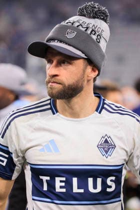 November 29, 2025, San Diego, California, USA: Thomas Muller 13 of the Vancouver Whitecaps celebrates after winning the Audi 2025 MLS, Fussball Herren, USA Cup Playoffs Western Conference Final match against the San Diego FC on Saturday November 29, 2025 at Snapdragon Stadium in San Diego, California. JAVIER ROJAS PI San Diego USA - ZUMAp124 20251129_zaa_p124_035 Copyright: xJavierxRojasx