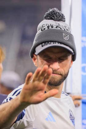 November 29, 2025, San Diego, California, USA: Thomas Muller 13 of the Vancouver Whitecaps celebrates after winning the Audi 2025 MLS, Fussball Herren, USA Cup Playoffs Western Conference Final match against the San Diego FC on Saturday November 29, 2025 at Snapdragon Stadium in San Diego, California. JAVIER ROJAS PI San Diego USA - ZUMAp124 20251129_zaa_p124_038 Copyright: xJavierxRojasx