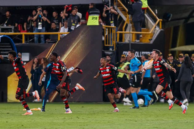 Palmeiras v Flamengo - Copa CONMEBOL Libertadores 2025 Final Lima, Peru - November 29: Players of Flamengo celebrates after winning the Copa CONMEBOL Libertadores 2025 Final match between Palmeiras and Flamengo at Estadio Monumental U de Lima. Copyright: xLatinxSportxImagesx