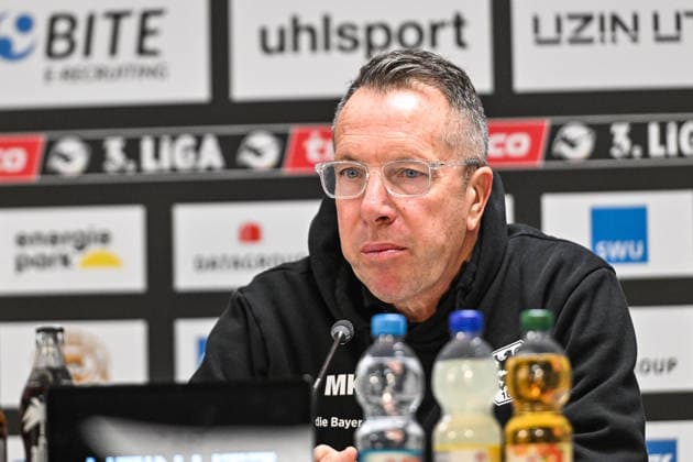 GER, 3. Liga, SSV Ulm 1846 vs TSV 1860 München 29.11.2025, Donaustadion, Ulm, GER, 3. Liga, SSV Ulm 1846 vs TSV 1860 München, im Bild Markus Kauczinski (Muenchen), Pressekonferenz nach Spielende