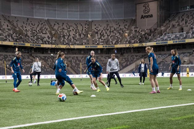 251130 General interior view during a training session with the Swedish women s national football team on November 30, 2025 in Stockholm. Photo: Kenta Jönsson BILDBYRAN COP 210 KJ0291 fotboll football soccer fotball träning practice training sverige sweden dam bbeng Copyright: KENTAxJÖNSSON BB251130KJ005