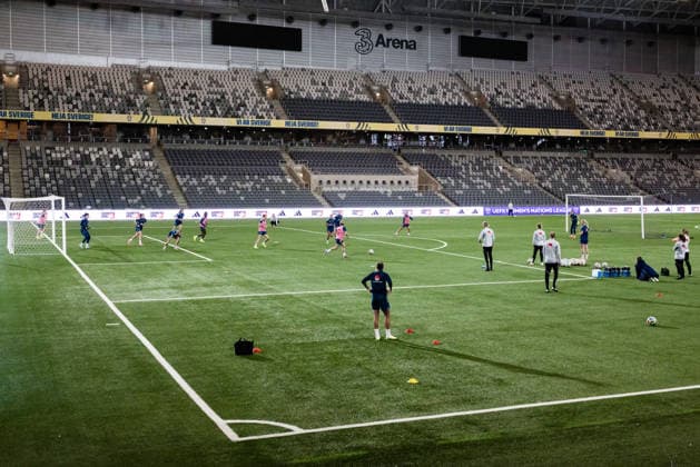 251130 3Arena during a training session with the Swedish women s national football team on November 30, 2025 in Stockholm. Photo: Kenta Jönsson BILDBYRAN COP 210 KJ0291 fotboll football soccer fotball träning practice training sverige sweden dam bbeng interior arena Copyright: KENTAxJÖNSSON BB251130KJ064