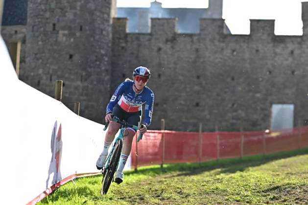 UCI Cyclocross World Cup 2025-2026 Flamanville FLAMANVILLE, FRANCE - NOVEMBER 30 : Fouquenet Amandine (FRA) during the 2nd leg of the Flamanville UCI Cyclocross World Cup 2025-2026 a cyclocross race for Women Elite on November 30, 2025 in Flamanville, France, 30 11 2025 ( Flamanville France  Copyright: xBcex