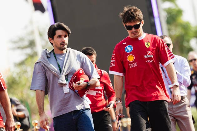 November 30, 2025, Doha, Doha, Qatar: CHARLES LECLERC (16, Monegasque F1 Driver, Scuderia Ferrari Formula 1 Team) entering the paddock on race day (Sunday) at the Formula 1 Qatar Airways Qatar Grand Prix 2025 at the Lusail International Circuit in Doha Doha Qatar - ZUMAr193 20251130_zsp_r193_011 Copyright: xSaraxRuffonix