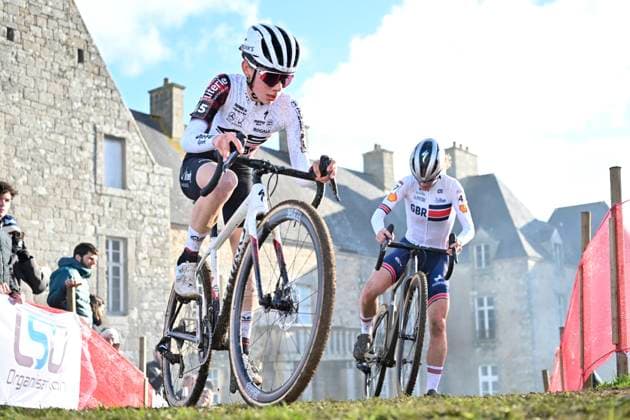 UCI Cyclocross World Cup 2025-2026 Flamanville FLAMANVILLE, FRANCE - NOVEMBER 30 : Muller Amandine (FRA) of As Bike Racing France Literie during the 2nd leg of the Flamanville UCI Cyclocross World Cup 2025-2026 a cyclocross race for Women Elite on November 30, 2025 in Flamanville, France, 30 11 2025 ( Flamanville France  Copyright: xBcex