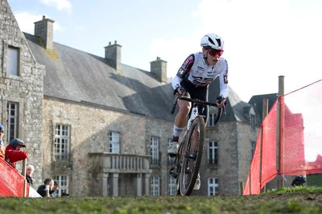 UCI Cyclocross World Cup 2025-2026 Flamanville FLAMANVILLE, FRANCE - NOVEMBER 30 : Gery Celia (FRA) of As Bike Racing France Literie during the 2nd leg of the Flamanville UCI Cyclocross World Cup 2025-2026 a cyclocross race for Women Elite on November 30, 2025 in Flamanville, France, 30 11 2025 ( Flamanville France  Copyright: xBcex