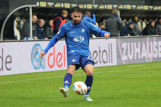 30.11.2025, Fussball, Herren, 2. Bundesliga, Saison 2025 2026, SV 07 Elversberg - SV Darmstadt 98, Marco Richter (SV Darmstadt 98) Elversberg Ursapharm-Arena an der Kaiserlinde Saarland Deutschland (DEU)