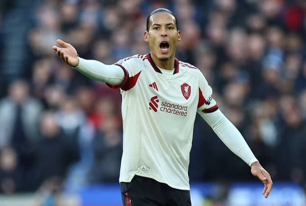 Virgil van Dijk of Liverpool reacts West Ham United v Liverpool, Premier League, Football, London Stadium, London, UK - 30 Nov 2025London London Stadium United Kingdom EDITORIAL USE ONLY No use with unauthorised audio, video, data, fixture lists, club league logos or live services. Online in-match use limited to 120 images, no video emulation. No use in betting, games or single club league player publications. Copyright: xMichaelxZemanek Shutterstockx 15941750s
