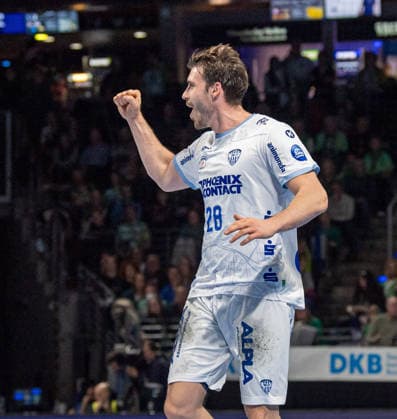 Handball, Herren, Saison 2025 2026, DAIKIN Handball-Bundesliga (14. Spieltag), Füchse Berlin - TBV Lemgo, Hendrik Wagner (Lemgo), 30.11.2025, Copyright: xSebastianxRäppold MatthiasxKochx