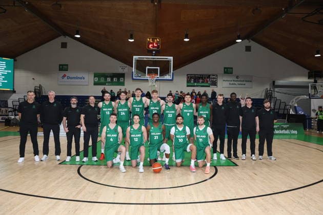 FIBA EuroBasket 2029 Pre-Qualifier, National Basketball Arena, Dublin 30 11 2025 Ireland vs North Macedonia A view of the Ireland team photo A view of the Ireland team photo 30 11 2025  Copyright: x INPHO TomxMaherx TEK_4681