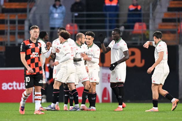 FC Lorient v OGC Nice - Ligue 1 McDonald s 2025 2026 10 Sofiane DIOP (ogcn) - 37 Kojo PEPRAH OPPONG (ogcn) during the Ligue 1 McDonald s match between FC Lorient and OGC Nice at Stade du Moustoir on November 30, 2025 in Lorient, France. Lorient France  Copyright: xFEPx 776348213
