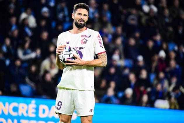 FOOTBALL : AC Le Havre vs Lille OSC - Ligue 1 McDonald s - JournÃ e 14 - 30 11 2025 Olivier Giroud (Lille OSC) Le HavreFrance  Copyright: xBaptistexAutissierx