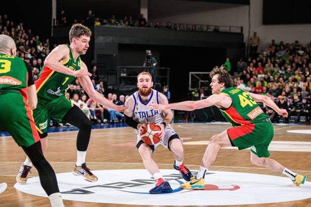 Nico Mannion Nazionale Italiana Maschile Senior - 2027 FIBA Basketball World Cup Qualifiers Lituania Lithuania - Italia Italy FIP 2025 Klaipeda, 30 11 2025 Foto M.Ceretti Ciamillo-Castoria Klaipeda ITA  Copyright: xMassimoxCerettix