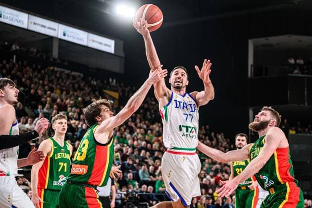 John Petrucelli Nazionale Italiana Maschile Senior - 2027 FIBA Basketball World Cup Qualifiers Lituania Lithuania - Italia Italy FIP 2025 Klaipeda, 30 11 2025 Foto M.Ceretti Ciamillo-Castoria Klaipeda ITA  Copyright: xMassimoxCerettix