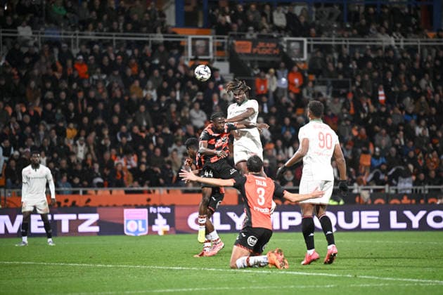 FC Lorient v OGC Nice - Ligue 1 McDonald s 2025 2026 44 Darlin YONGWA (fcl) - 09 Terem MOFFI (ogcn) during the Ligue 1 McDonald s match between FC Lorient and OGC Nice at Stade du Moustoir on November 30, 2025 in Lorient, France. Lorient France  Copyright: xFEPx 776348213