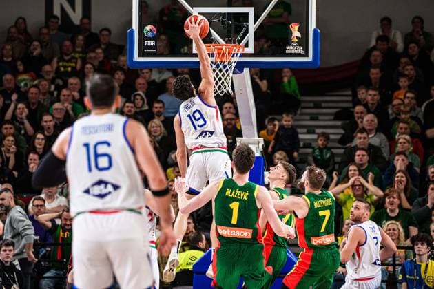 Gabriele Procida Nazionale Italiana Maschile Senior - 2027 FIBA Basketball World Cup Qualifiers Lituania Lithuania - Italia Italy FIP 2025 Klaipeda, 30 11 2025 Foto M.Ceretti Ciamillo-Castoria Klaipeda ITA  Copyright: xMassimoxCerettix