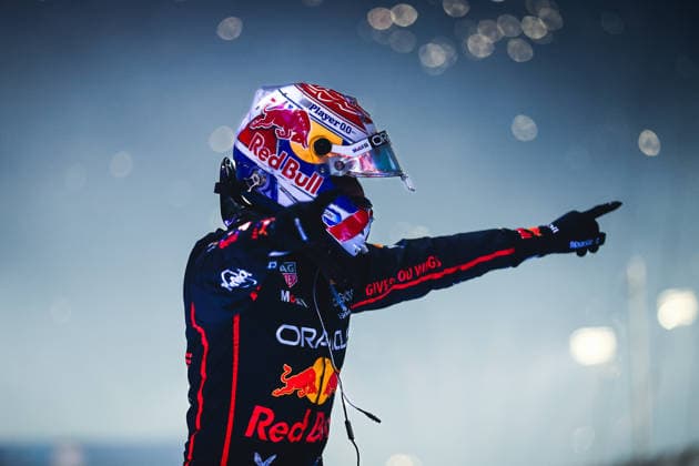 F1 - QATAR GRAND PRIX 2025 VERSTAPPEN Max (ned), Red Bull Racing RB21, portrait celebration during the 2025 Formula 1 Qatar Grand Prix, 23th round of the 2025 FIA Formula One World Championship, WM, Weltmeisterschaft from November 28 to 30, 2025 on the Lusail International Circuit, in Lusail, Qatar - LusailQatar  Copyright: xEricxAlonsox