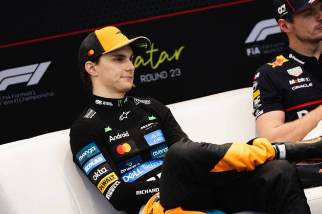 November 30, 2025, Doha, Doha, Qatar: OSCAR PIASTRI (81, Australian F1 Driver, Mclaren Formula 1 Team) in the press conference, PK, Pressekonferenz after the race at the Formula 1 Qatar Airways Qatar Grand Prix 2025 at the Lusail International Circuit in Doha Doha Qatar - ZUMAr193 20251130_zsp_r193_064 Copyright: xSaraxRuffonix