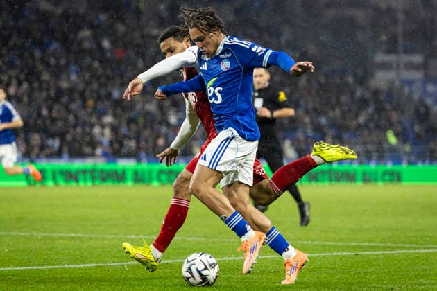 FOOTBALL : Ligue 1 Racing Strasbourg vs Stade Brestois 29 - Stade de la Meinau - Strasbourg - 30 11 2025 Diego Moreira 7 (RCS)  Copyright: xelyxandroxcegarrax