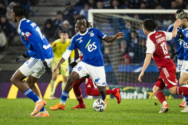 FOOTBALL : Ligue 1 Racing Strasbourg vs Stade Brestois 29 - Stade de la Meinau - Strasbourg - 30 11 2025 IsmaÃ«l DoukourÃ 6 (RCS)  Copyright: xelyxandroxcegarrax