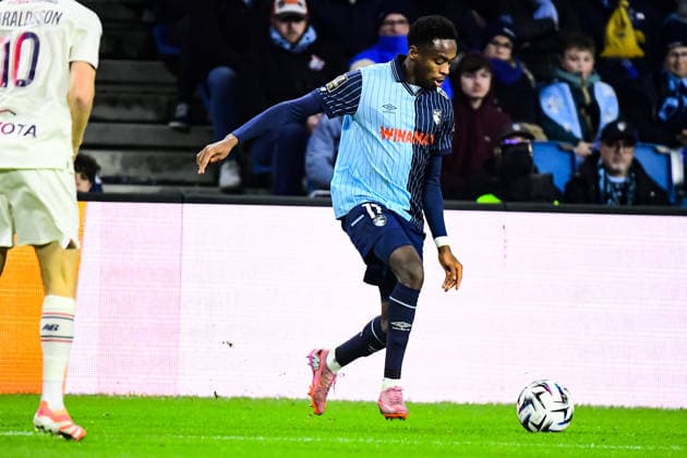 FOOTBALL : AC Le Havre vs Lille OSC - Ligue 1 McDonald s - JournÃ e 14 - 30 11 2025 Godson Kyeremeh (Havre AC) Le HavreFrance  Copyright: xBaptistexAutissierx