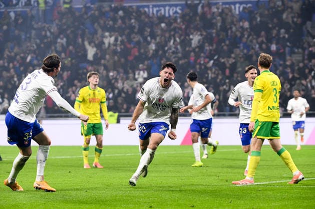 Olympique Lyonnais v FC Nantes - Ligue 1 McDonald s 2025 2026 20 Martin SATRIANO (ol) during the Ligue 1 McDonald s match between Olympique Lyonnais and FC Nantes at Groupama Stadium on November 30, 2025 in Lyon, France. Lyon France  Copyright: xFEPx 776348216