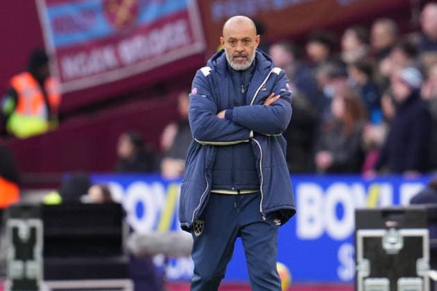 Premier League West Ham United v Liverpool Nuno Espirit Santo manager of West Ham United during the Premier League match West Ham United vs Liverpool at London Stadium, London, United Kingdom, 30th November 2025 (Photo by Harvey Murphy News Images) Copyright: xHarveyxMurphy NewsxImagesx