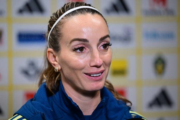 STOCKHOLM, SWEDEN 20251201 national team, Nationalteam player Nathalie Björn meets the media after the Swedish women s national team trained at 3Arena ahead of the return match in the Nations League against France on Tuesday. STOCKHOLM SWEDEN x10030x