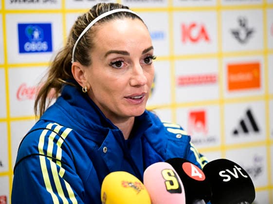 STOCKHOLM, SWEDEN 20251201 national team, Nationalteam player Nathalie Björn meets the media after the Swedish women s national team trained at 3Arena ahead of the return match in the Nations League against France on Tuesday. STOCKHOLM SWEDEN x10030x