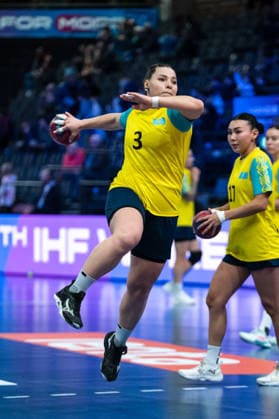 SITNIKOVA Mariya (3 Kazakhstan) warming up during the IHF Women s Handball World Championship, WM, Weltmeisterschaft game between Republic of Korea and Kazakhstan at the SWT Arena in Trier, Germany Copyright: xMartinxPitschx xSPPx Sportspressphoto_SPR68524