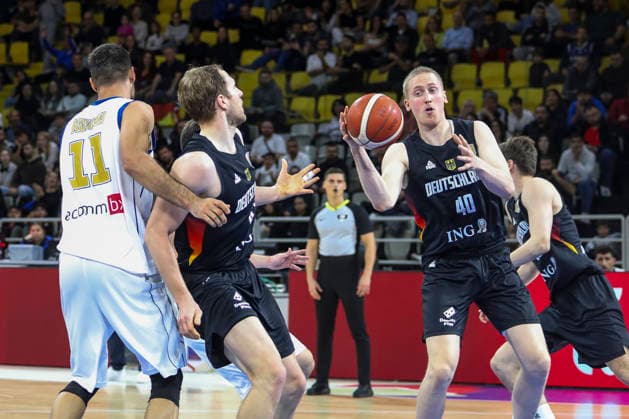 FIBA World Cup Qualifiers : Cyprus vs Germany COLLIN WELP of Germany takes a rebound. Cyprus plays vs Germany for the Group E of the FIBA Basketball World Cup European Qualifiers, at Spyros Kyprianou Arena, Limassol, Cyprus, on Dec. 1, 2025. Limassol Cyprus Copyright: xKOSTASxPIKOULASx