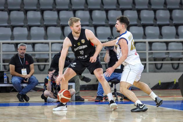 FIBA World Cup Qualifiers : Cyprus vs Germany TILL PAPE of Germany attacks with the ball. Cyprus plays vs Germany for the Group E of the FIBA Basketball World Cup European Qualifiers, at Spyros Kyprianou Arena, Limassol, Cyprus, on Dec. 1, 2025. Limassol Cyprus Copyright: xKOSTASxPIKOULASx