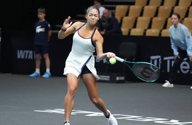 TENNIS - OPEN ANGERS WOMEN - 01 12 2025 Tiantsoa Rakotomanga Rajaonah of France during Open D™ Angers Women 2025, , 01 December 2025 in Trelaze, France- Photo Laurent Lairys TrelazeFrance  Copyright: xLaurentxLairysx