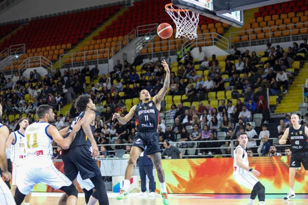 FIBA World Cup Qualifiers : Cyprus vs Germany NELSON WEIDEMANN of Germany scores. Cyprus plays vs Germany for the Group E of the FIBA Basketball World Cup European Qualifiers, at Spyros Kyprianou Arena, Limassol, Cyprus, on Dec. 1, 2025. Limassol Cyprus Copyright: xKOSTASxPIKOULASx