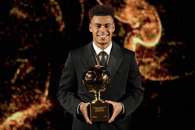 DÃ sirÃ DouÃ of PSG (Absolut Best European Golden Boy 2025 prize) during the European Golden Boy Awards 2025 in Turin, north west Italy - December 01, 2025. - Soccer  Copyright: xMarcoxAlpozzi LaPressex