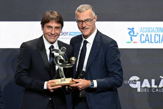 Milan, AIC Football Grand Gala 2025 - Antonio Conte, Beppe Bergomi  Copyright: xManuekexMangiarottix xipa-agency.netx xMangiarotti Terenghix IPA_Agency_IPA68608738