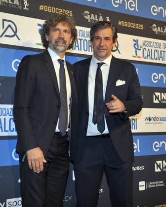 foto Mario Romano IPP Milano 01 12 2025 Gran Gala del Calcio 2025 nella foto Damiano Tommasi ex calciatore oggi sindaco di Verona e Demetrio Albertini ex calciatore oggi presidente del settore tecnico della Federazione Italiana Giuoco Calcio Italy Photo Press - World Copyright italy ITALY  Copyright: xR4924_italyphotopressx