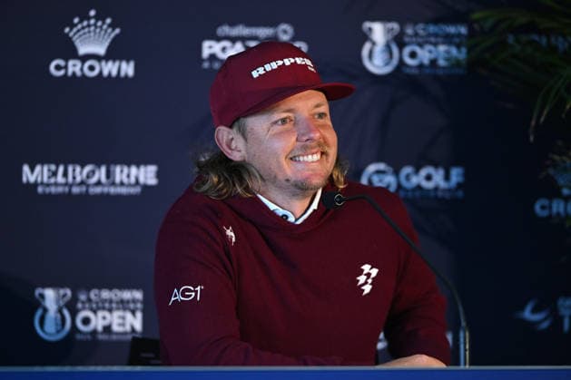 AUSTRALIAN OPEN GOLF PRO AM, Cam Smith of Australia speaks to media during a press conference, PK, Pressekonferenz ahead of the Australian Open Pro Am at the Royal Melbourne Golf Club in Melbourne, Tuesday, December 2, 2025. ( NO ARCHIVING MELBOURNE VICTORIA AUSTRALIA Royal Melbourne Golf Club  Copyright: xJAMESxROSSx 20251202132332854748