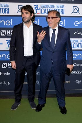 Milan, AIC Football Grand Gala 2025 - Ignazio La Russa with his son Lorenzo Cochis La Russa  Copyright: xAlbertoxTerenghix xipa-agency.netx xMangiarotti Terenghix IPA_Agency_IPA68613010