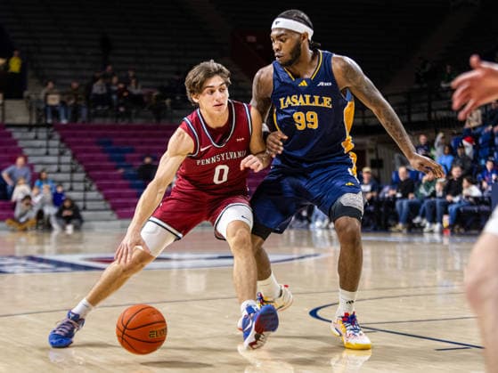 La Salle Vs Penn NCAA, College League, USA Men s Basketball During an NCAA men s basketball game at The Palestra in Philadelphia, United States, on November 29, 2025. Philadelphia United States  Copyright: xDanxSquicciarinix originalFilename:squicciarini-mensbask251129_npShP.jpg